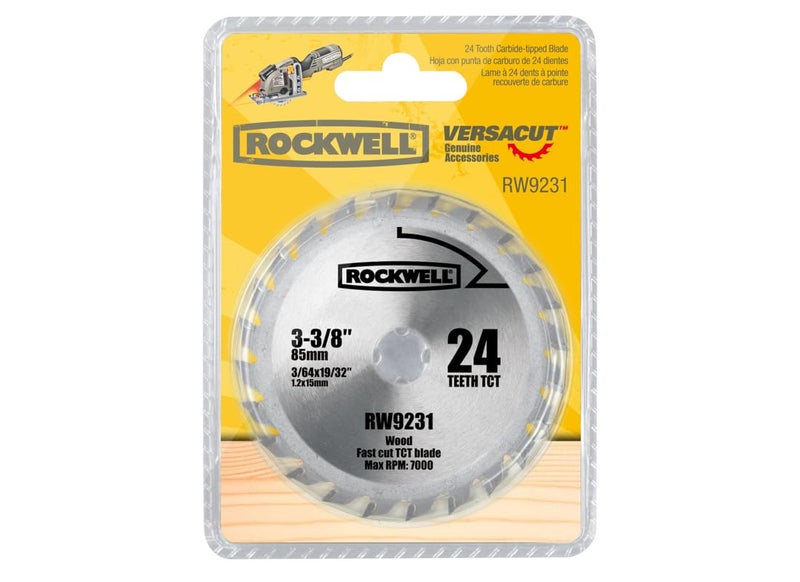 Rockwell شفرة منشار دائري كاربايد مزودة بـ 24 سن لروكويل RW9231 فيرساكوت 3-3/8 بوصة - Image 3